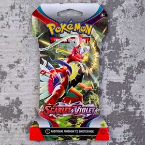 Pokemon TCG Scarlet & Violet Sleeved Booster Pack 10 Cards 1 Energy Koraidon Art